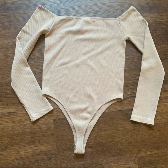 Forever 21 Stretchy Ribbed Knit Thong Bodysuit - Picture 3 of 7